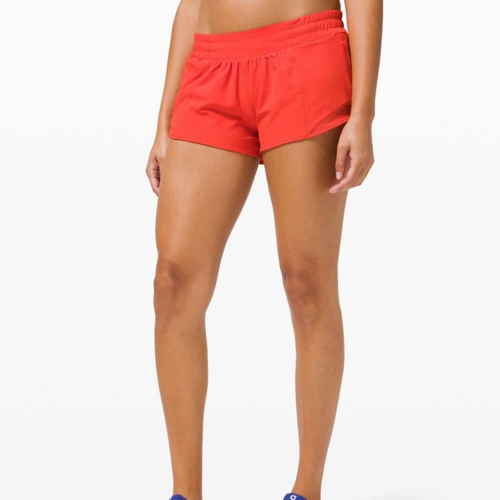 Lululemon Athletica Red Athletic Shorts Lightweight Elastic Waist